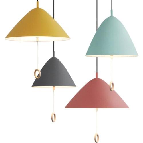 Nordic minimalist modern Pendant Lights bedroom dining room lights childrens room Pendant Lamps led lamp Colored lights ya871