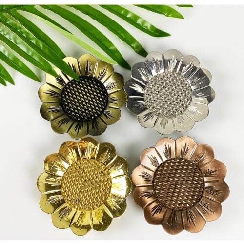 A set of four Cup mat High temperature zinc alloy tea holder insulated tea ceremony accessories incense base metal tea cup mat