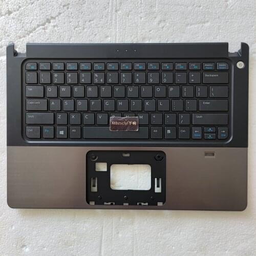 New For DELL VOSTRO 14 5460 5470 5480 5439 upper top cover US keyboard laptop shell case fingerprint