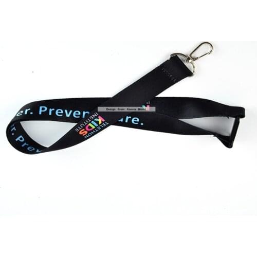 Wholesale Custom quality Safety Breakaway black Lanyards band club printed with phone&ID card USB Holder Keys Metal Clip