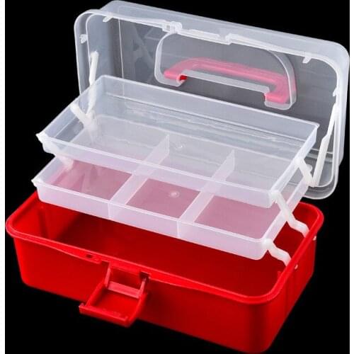 Hand-held Desktop Nail Art Empty Storage Box Plastic Scissors Makeup Organizer Jewelry Nail Polish Container Manicure Tool Case