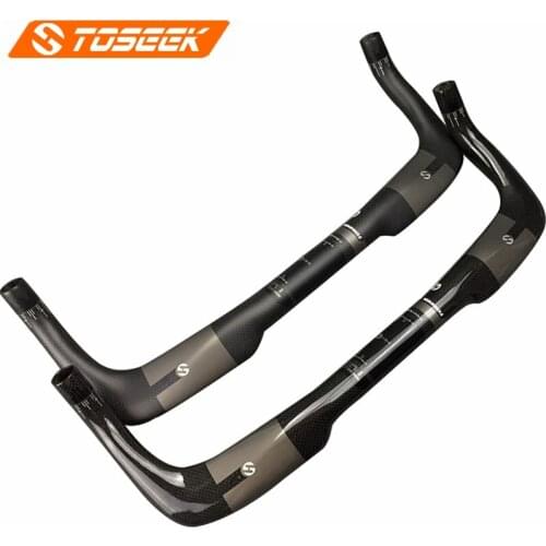 TOSEEK Full 3K Carbon Fiber TT Bike Handlebars Triathlon Handlebar 31.8*400/420/440mm Bullhorn Handlebar