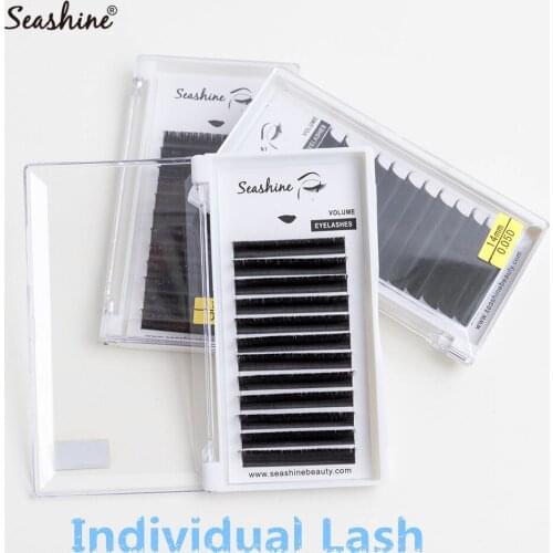 Seashine C D L CURL Silk Eyelash Extension Nutural Long Individual Lashes 100% Hand Made False Eyelashes Makeup Lash Extension
