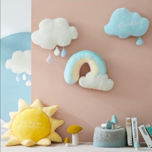 Sun rainbow Clouds Plush Toy Office Sofa Car Bed Pillow Cushion Creative Home Decoration Baby
