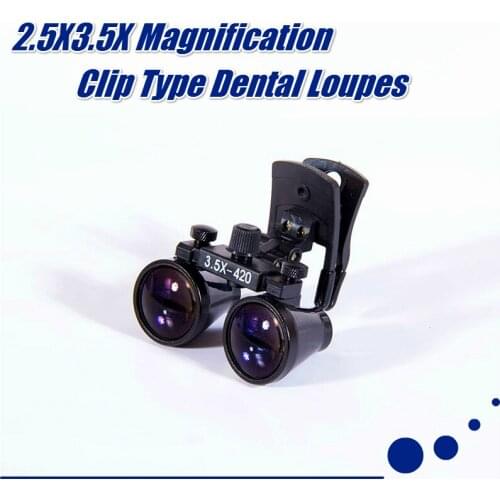 Clip Type Dental Loupes 2.5X3.5X Magnification Binocular Medical Magnifier Dentistry Surgical Optical Glass Lens Dentist Galileo