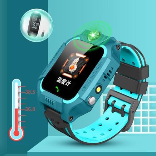 Temperature Measurement Smart Watch For Kids GPRS Tracker Touch Screen Childrens Watch IP67 Waterproof Smart Watch