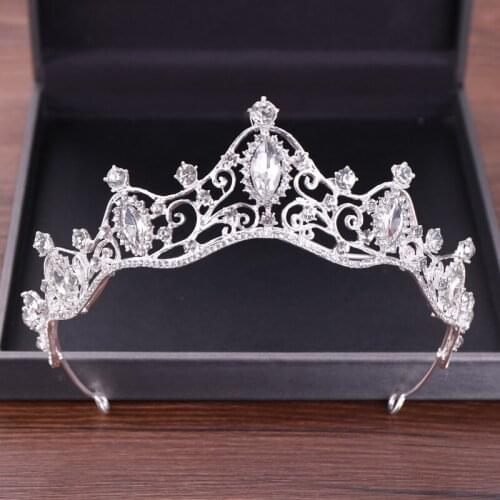 Crystal Tiara Crowns Hair Accessories Wedding Headband Prince Crown Hair Ornaments Girls Crown Tiara Birthday Head Jewelry