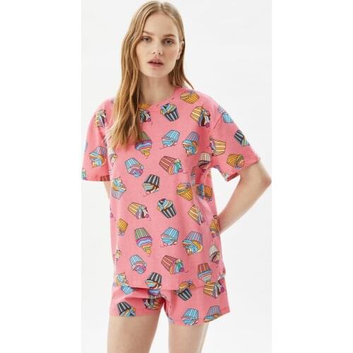 Trendyol Cupcake Pattern Knitted Pajamas Set THMSS21PT0674
