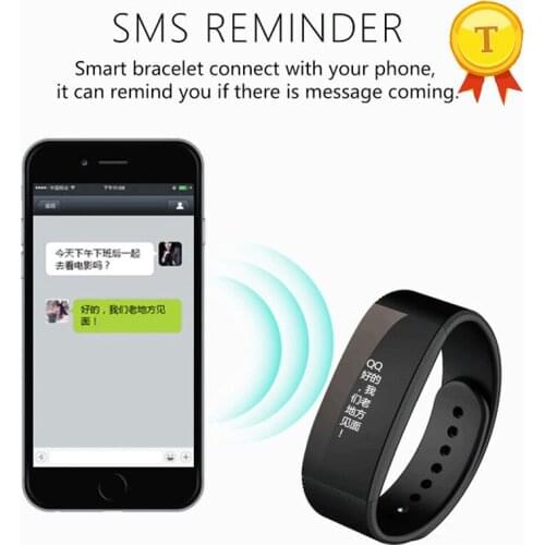 Newest Bluetooth smart Wristband Intelligent Reminder Waterproof Anti-lost Alarm Sports Record Smart Band pk xiomi mi band 2