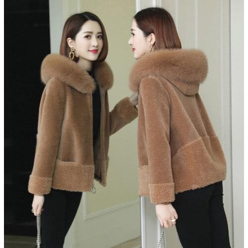 Free shipping new fashion Autumn Winter Women Coat New Down Korean Fox Collar Hooded