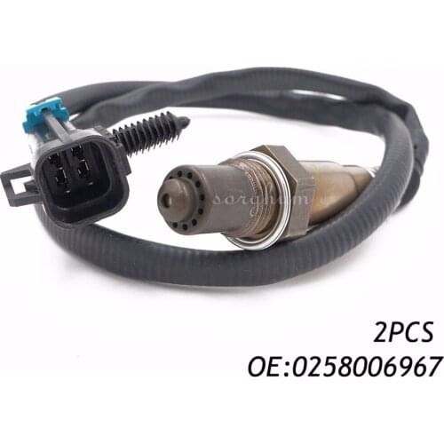 2PCS For BUICK GMC 4 Wire Lambda Probe Oxygen Sensor 0258006967 12617648