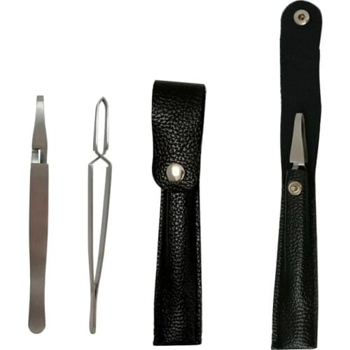 New 2 In 1 Pet Flea Treatment Tick Removal Tool Set Dog Lice Flea Fork Tweezers Clip For Dog Cat Supplies