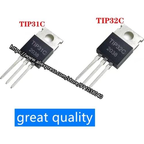 20PCS/LOT TIP31C TIP32C TO-220 power transistor straight plug transistor brand new TIP31C+TIP32C/10SET