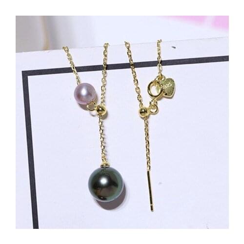 50cm Long 925 Sterling Silver Necklace Findings Jewelry Base Settings Mountings Parts for Akoya Edison Pearls, Coral, Jade