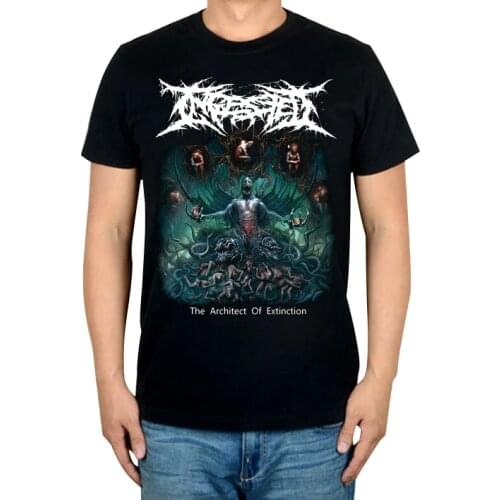 7 designs Ingested Rock Brand Black shirt 3D mma fitness heavy Metal 100%Cotton short sleeve print devil demon T-shirt