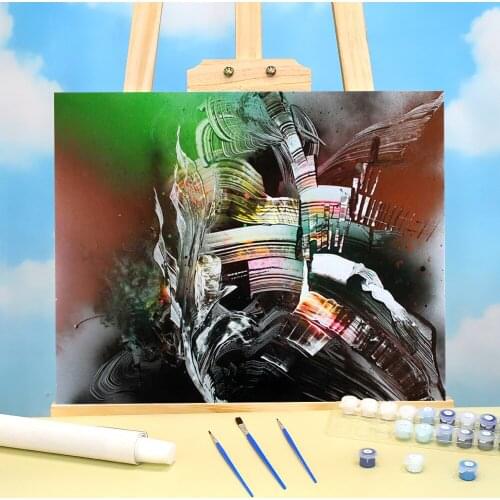 Abstract The Process Of Mutation Coloring By Numbers Painting Kit Acrylic Paints 50*70 Boards By Numbers Handicraft