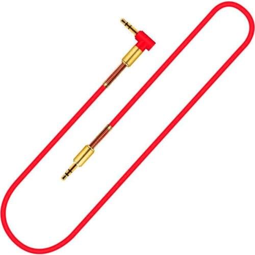 Aux Cable 3.5mm Jack Audio Cable Male 90 Degree Right Angle 3.5 AUX Cord for Car Headphones Xiaomi Beats Speaker MP4 AUX Cord