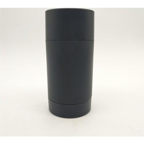 Freeship 8pcs 75g/2.6oz matt black round shape deodorant stick containers Empty 75cc deodorant packaging