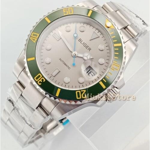 40mm bracelet Montre Sport Relogio Masculino Luminous Automatic Top Marque Luxe Hommes Date Horloge Sport Montres Hommes green