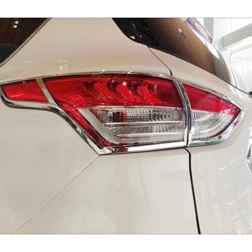 For Ford Kuga Escape 2013 2014 2015 ABS Chrome Accessories Rear Tail Lights Lamp Covers Frame Trim 4pcs Car Quality Styling