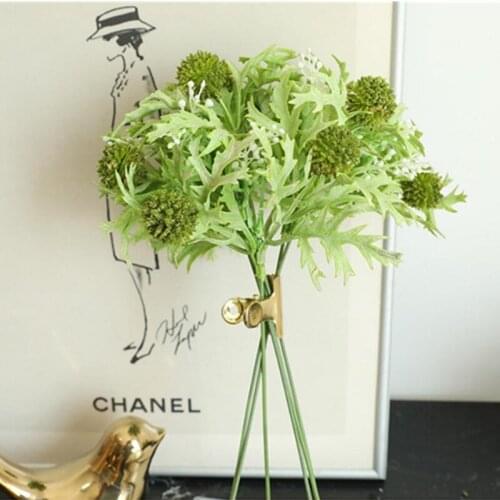 INS Artificial Flower Decoration Wedding Holding Flower Plant Wall Fake Burr Ball Green Plant Nordic Home Shop Garden Party Deco