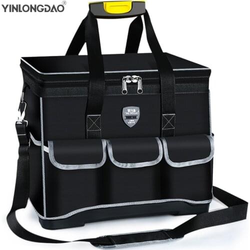 YINONGDAO Multi-Function Tool Bag 1680D Oxford Cloth Electrician Bag, Multi-Pocket Waterproof Anti-Fall Storage Bag