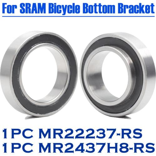 2PCS Bearings Wheel Set For SRAM Bicycle Bottom Bracket Repair Parts MR22237 MR2437H8 24*37*8mm 22.2*37*8*11.5mm