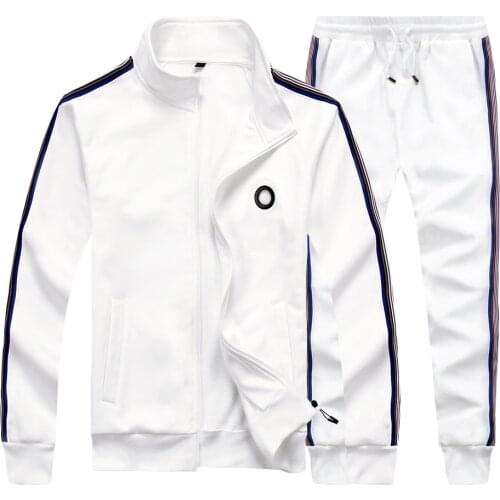 Men Sportswear 2 Piece Sets 2021 Spring Autumn Mens Set Jacket+Pant Sports Suit Outdoor Sweatsuit Male Streetwear Tracksuit