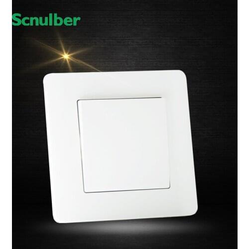 White 16A 250V multiple way 1 gang wall switch horizontal