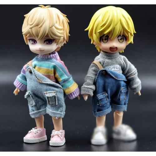 Ob11 GSC DOLL DDF clay man BJD YMY body9 overalls jeans doll pant clothes Doll Accessories
