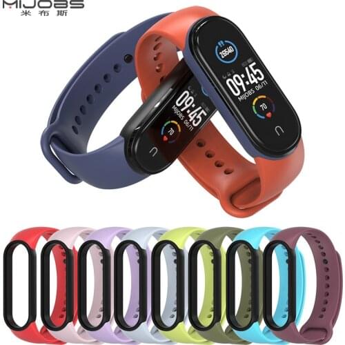 For Xiaomi Mi Band 6 5 Strap Silicone Original Wristband Replacement Two-Color for Mi Band 5 6 NFC Global Bracelet Miband 5 6
