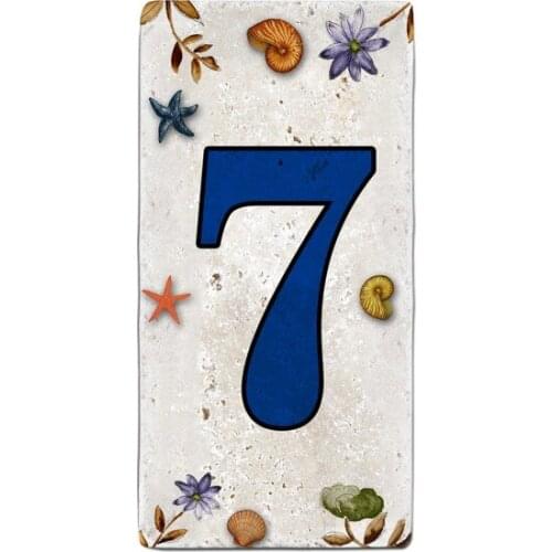 Oscar Stone Decor Natural Stone Door Numbers wall graphics gráficos de parede настенная графика