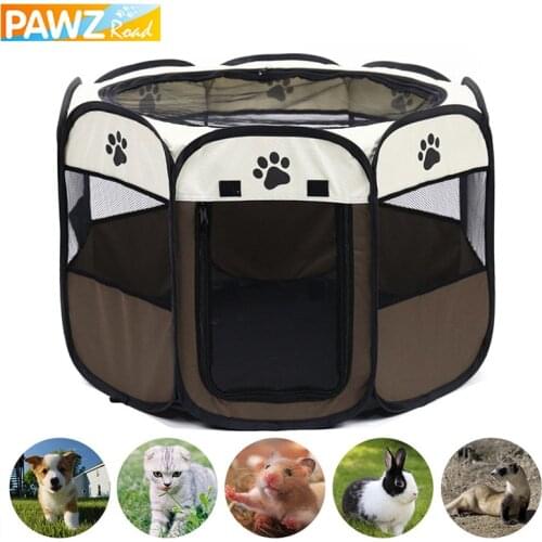 Pet Tent Dog House Cage Portable Foldable Dog Cat Tent Playpen Easy To Operate Outdoor Travel Puppy Kitten Kennel Fence