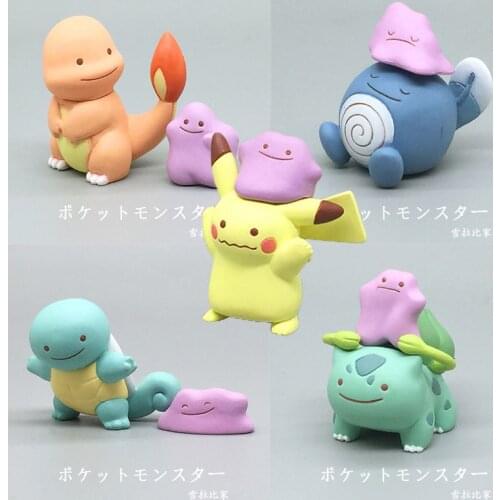 Genuine Pokemon PVC Action Figure PC Gashapon Toy Pocket Monster Charmander Squirtle Ditto Vulpix Childrern Toys Collectible