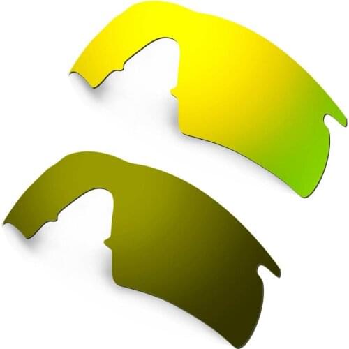 HKUCO Gold/Bronze 2 Pairs Polarized Replacement Lenses For M Frame Hybrid Sunglasses Increase Clarity