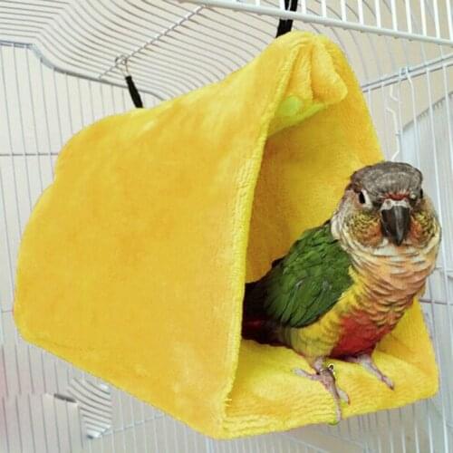 Pet Bird Parrot Parakeet Budgie Warm Hammock Cage Hut Tent Bed Hanging Cave