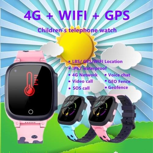 S25 Kids Measuring body temp Heart rate Smart watch 4G GPS WIFI Tracker SOS Video Call for Children Anti Lost Monitor