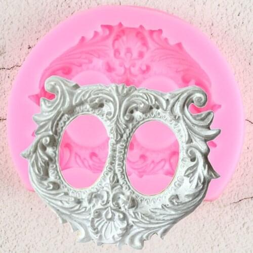 Sugarcraft Frame Border Silicone Molds Relief Cupcake Topper Fondant Cake Decorating Tools Candy Clay Chocolate Gumpaste Moulds