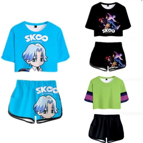 SK8 the Infinity Cosplay Costume Tshirt Shorts Anime MIYA Short Sleeve T shirt Shorts Sport Suits Girls Tees Running Sets Women