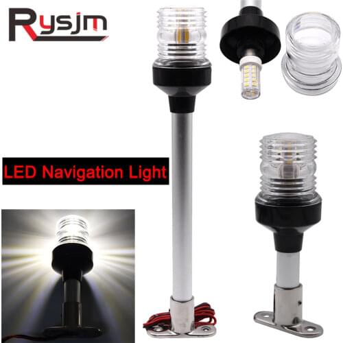 NEW 12V 24V Fold Down Marine For Boat LED Navigation Lights Marine For Boat Yacht Stern Anchor Light LED Sailing Light Lamp