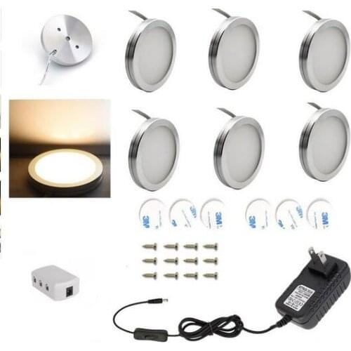 4/6/8PCS LED Under Cabinet Light 12V 2.5W Kitchen lights bar lamp with Switch Home wardrobe Lamp Showcase Lamps Decoration