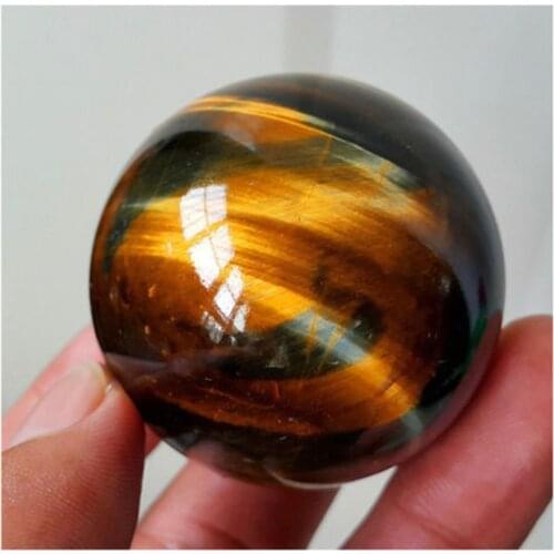 Dark Yellow Asian Rare Tiger Eye Quartz Crystal Healing Ball 20-22mm 1pcs Sphere Beads