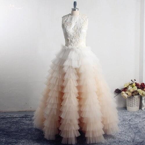 High Quality Girls Birthday Party Long Tiered Skirt Teenage Flower Girls Dress For Wedding Size Child 2-14Y