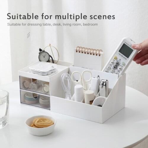 Drawer Plastic Compartment Storage Box Bins Office Organizer Desk Makeup Cosmetic Case School Stationery Tools