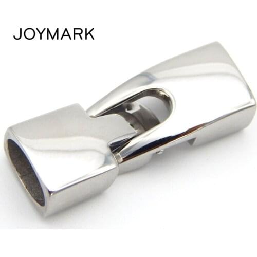 10.5X6.5mm Hole Stainless Steel Cassette Buckled Lock Clasps For DIY Leather Cord Bracelet Fashion Jewelry Making BXGC-166