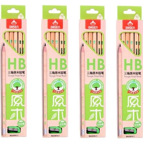 10 sets Eco-friendly Natural Wood Pencil HB Black120pcs Non-toxic Standard Pencil Cute Stationery Office School Supplies