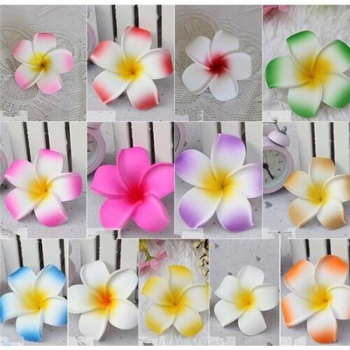 100Pcs 11cm/9cm/6cm Foam Artificial Plumeria Rubra Flower Heads Frangipani Flowers Plumeria Flower Head 13 Colors