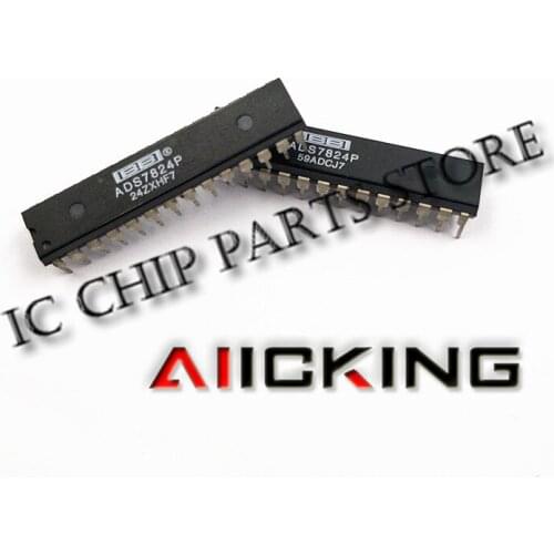 2/PCS ADS7824P ADS7824 DIP28 Integrated IC Chip New original