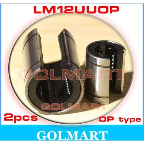 2pcs LM12UUOP open linear ball bearing LM12OP linear Bush linear motion bearing for 12mm rail shaft