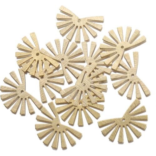 10pcs Raw Brass Charms Hollow Flower Leaf Charms Pendant DIY Earrings Jewelry Findings Making For Women Accessories